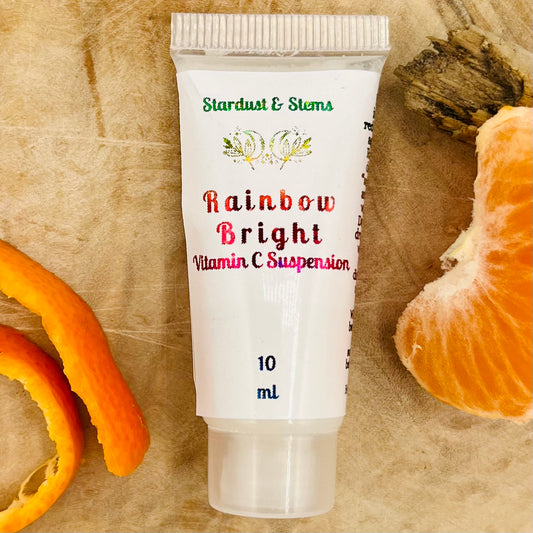 RAINBOW BRIGHT Homemade Vitamin C Face Serum to Enhance Radiance for Plump Youthful Glowing Skin, Moisturizer for Fine Lines and Sun Damage