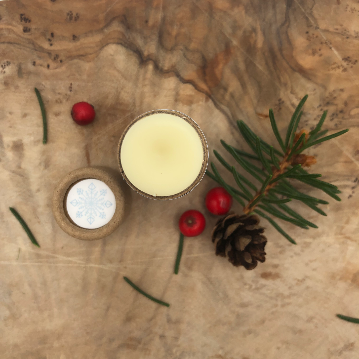 Jack Frost's Winter Lip Balm  with Juniper & Peppermint | Invigorating & Nourishing | Aromatherapeutic | Herbal Lip Balm Infused with Verbena | Cocoa Butter & Vanilla Bean