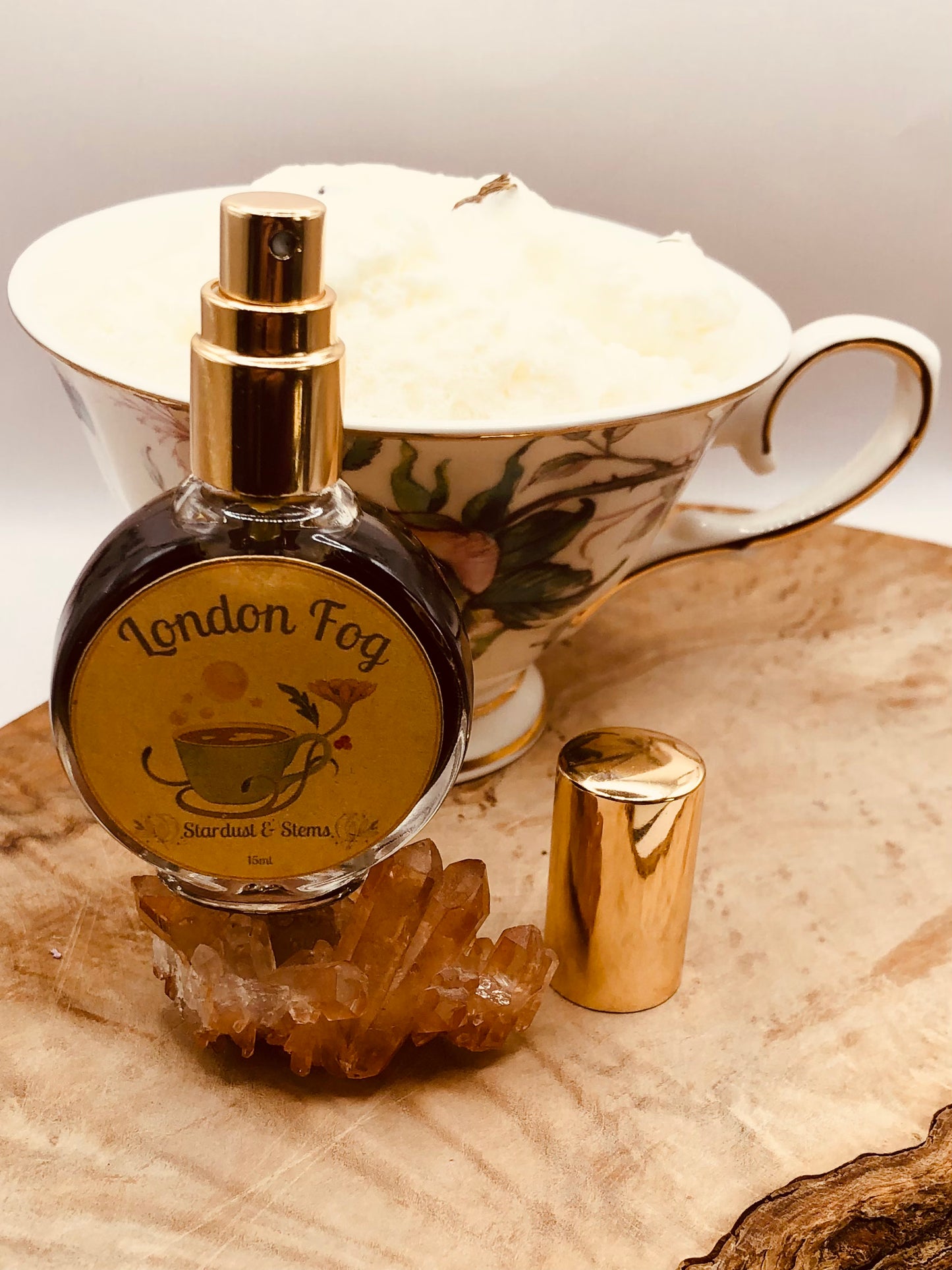 LONDON FOG PERFUME with Essential Oils, Real Black Tea, Lavender and the Best Creamy Vanilla, Spray or Roller Scent, Gift for a Magic Witch