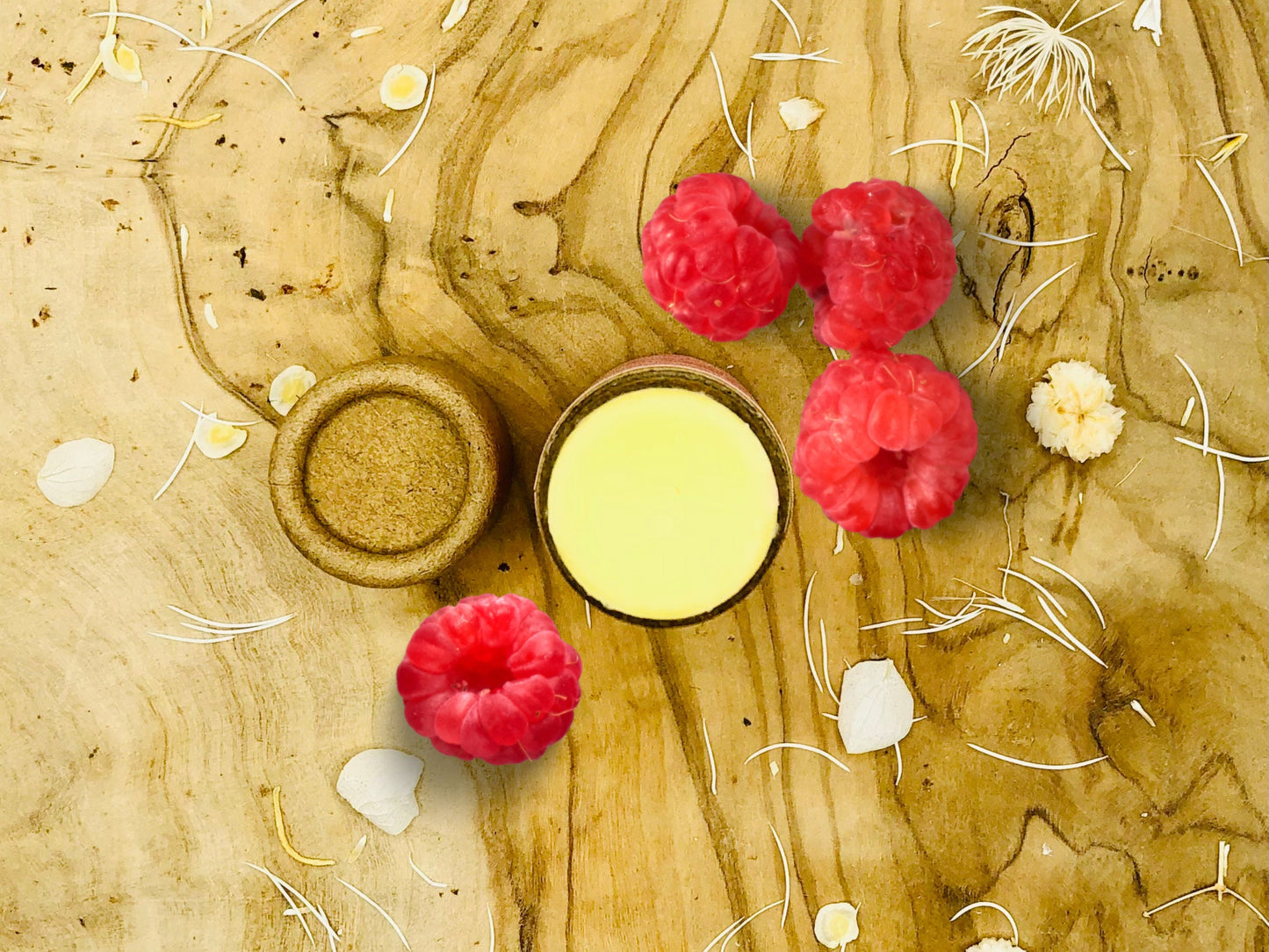 Organic Raspberry Lip Balm with Raw Mango Butter | Biodegradable & Zero Waste | Natural Moisturizing | Vegan | Eco-Friendly | Non-Toxic | Handmade | Sustainable Packaging